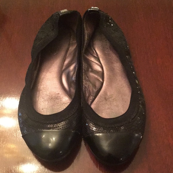 Coach Black Sequined Ballet Flats 5.5M - Picture 9 of 11